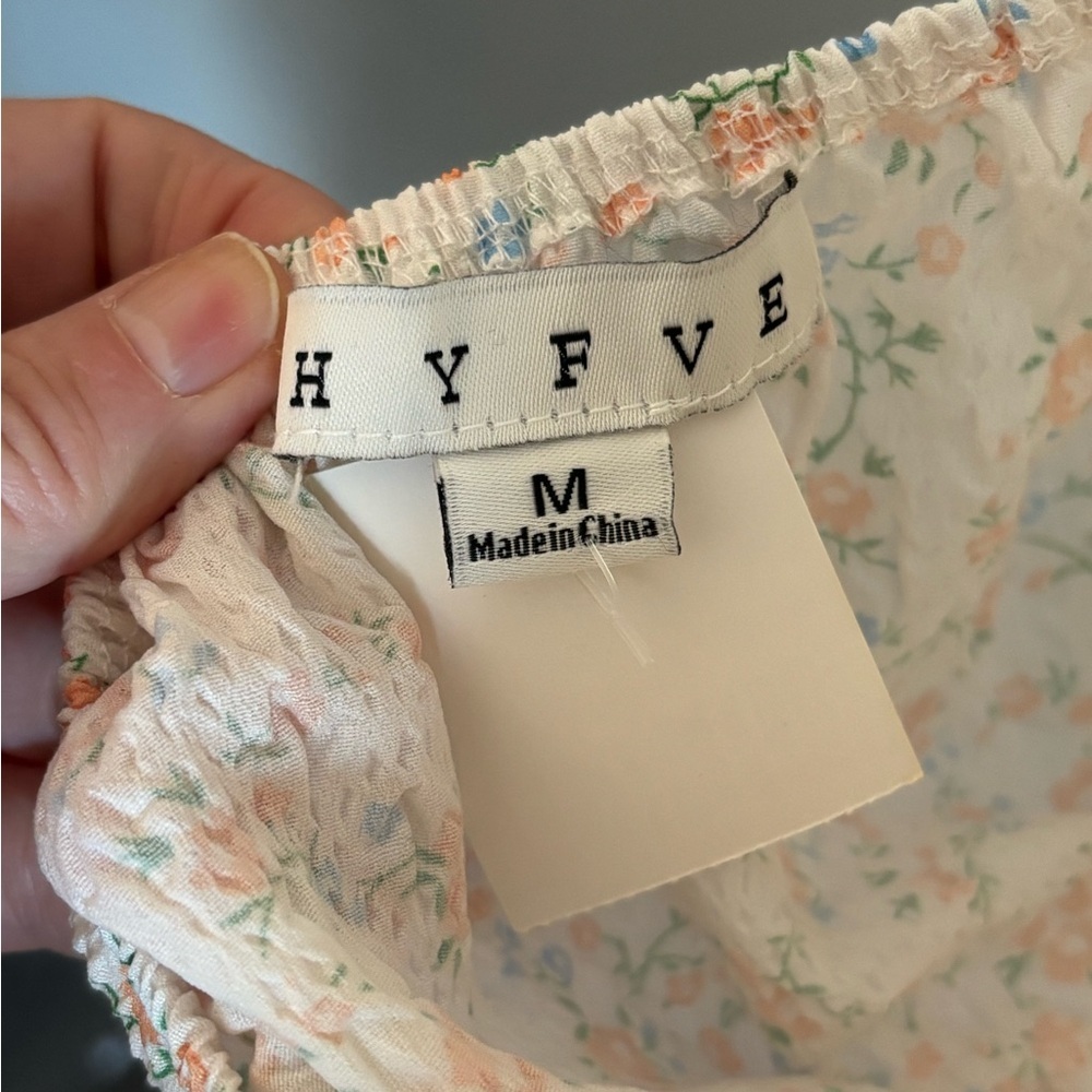 HYFVE Floral Blouse in Orange and Cream - Picture 6 of 10